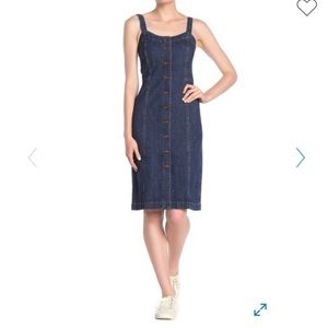 Madewell Button-Front Denim Dress / 6 / NWT